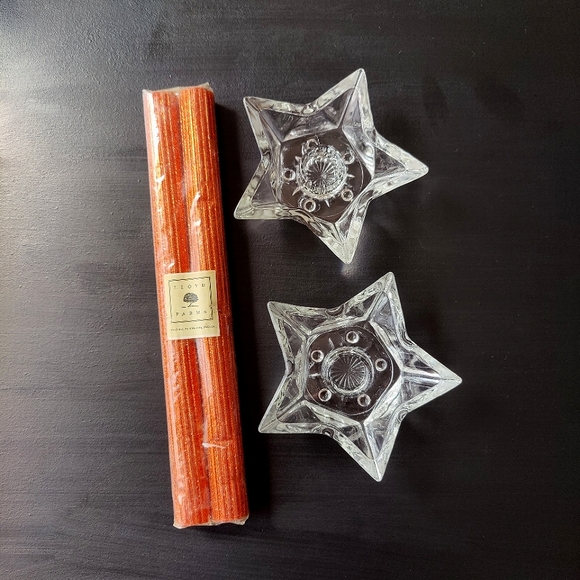 Pair of Star Shaped Candlestick Holders - Picture 3 of 8